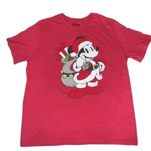 Mickey Mouse Disney Christmas t-shirt size xxl Santa
